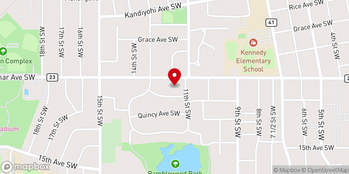 Map showing location of Loving Arms Childcare Center
