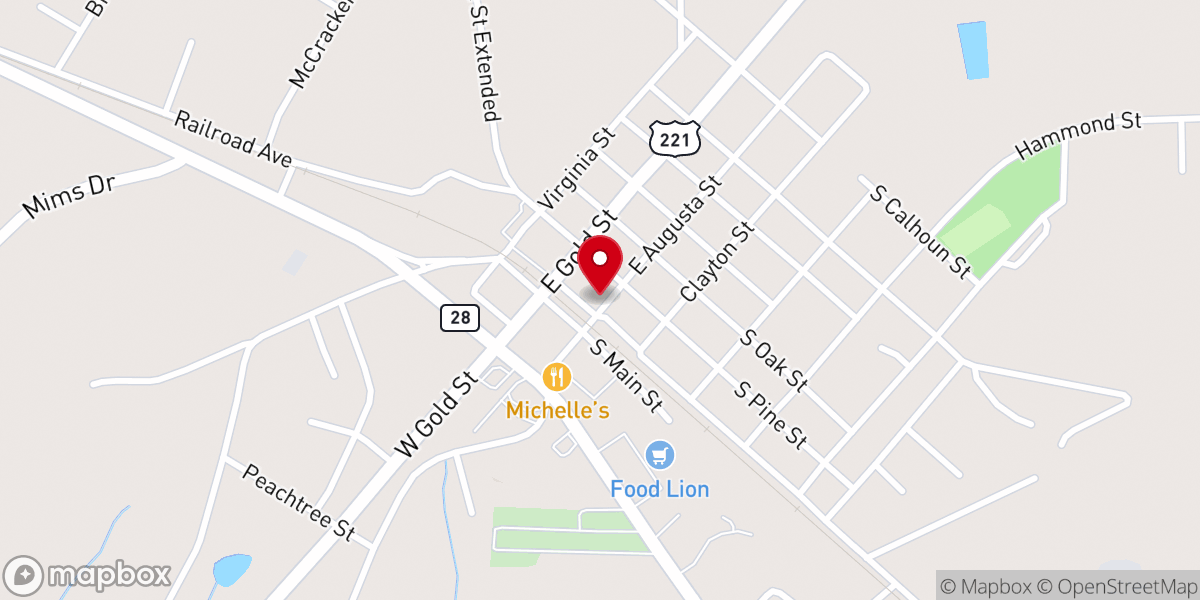 Map showing location of Open Door Holiness Church