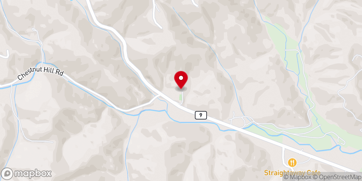 Map showing location of Wilkey Baptist Church