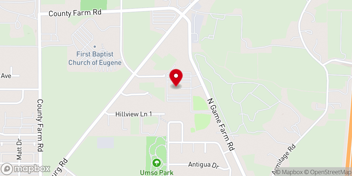 Map showing location of Joy Church