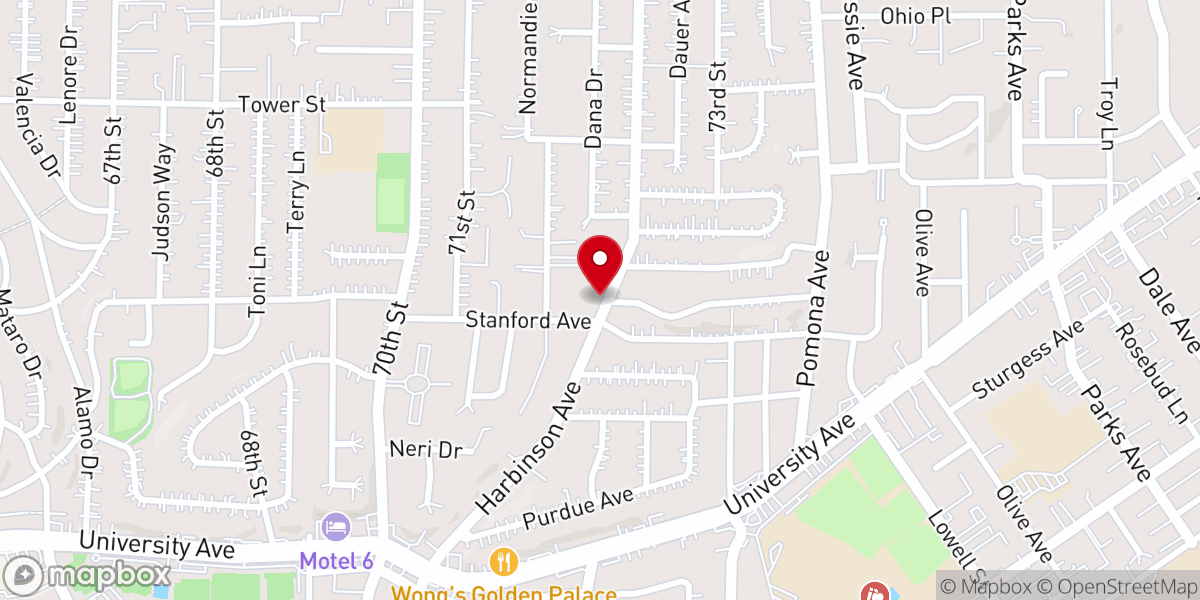 Map showing location of San Diego Taiwanese Presbyterian Church