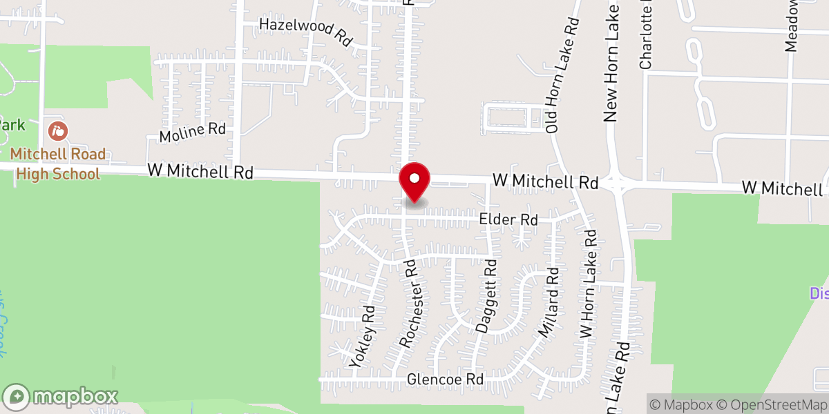 Map showing location of New Galilee Baptist Church