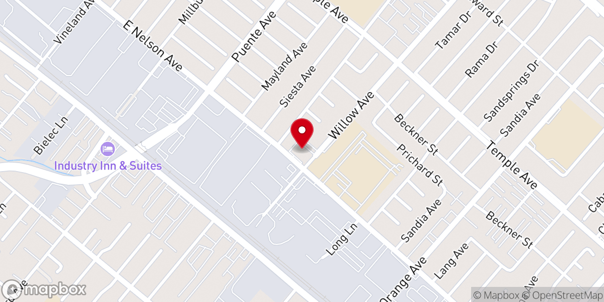 Map showing location of First Fundamental Bible Church La Puente