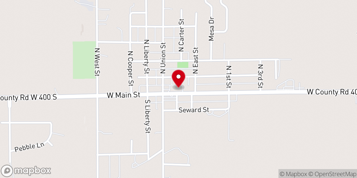 Map showing location of Stout & Son Russiaville Chapel