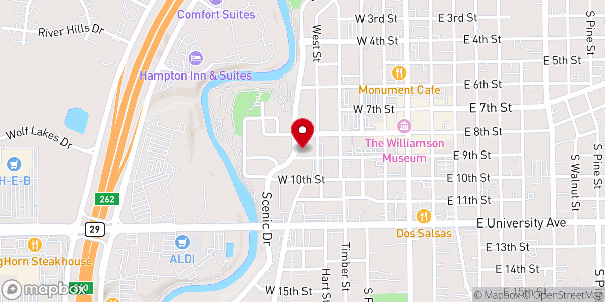 Map showing location of Apostolic Praise Center