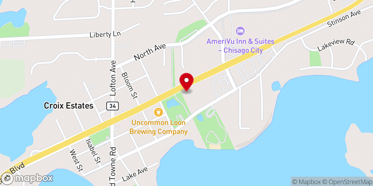 Map showing location of Maranatha Chisago Lakes Campus