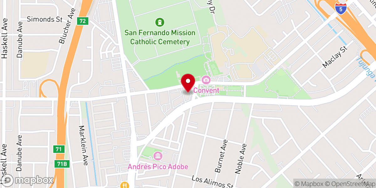 Map showing location of Chapel