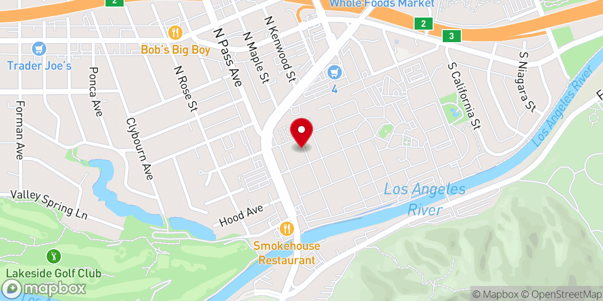 Map showing location of Burbank, CA 91522
