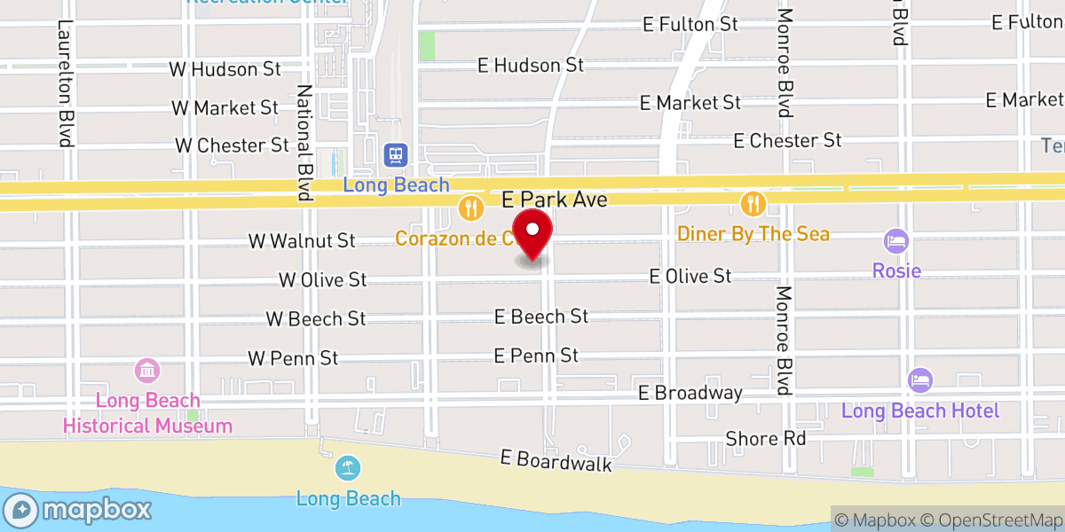 Map showing location of St John's Lutheran Church by the Sea