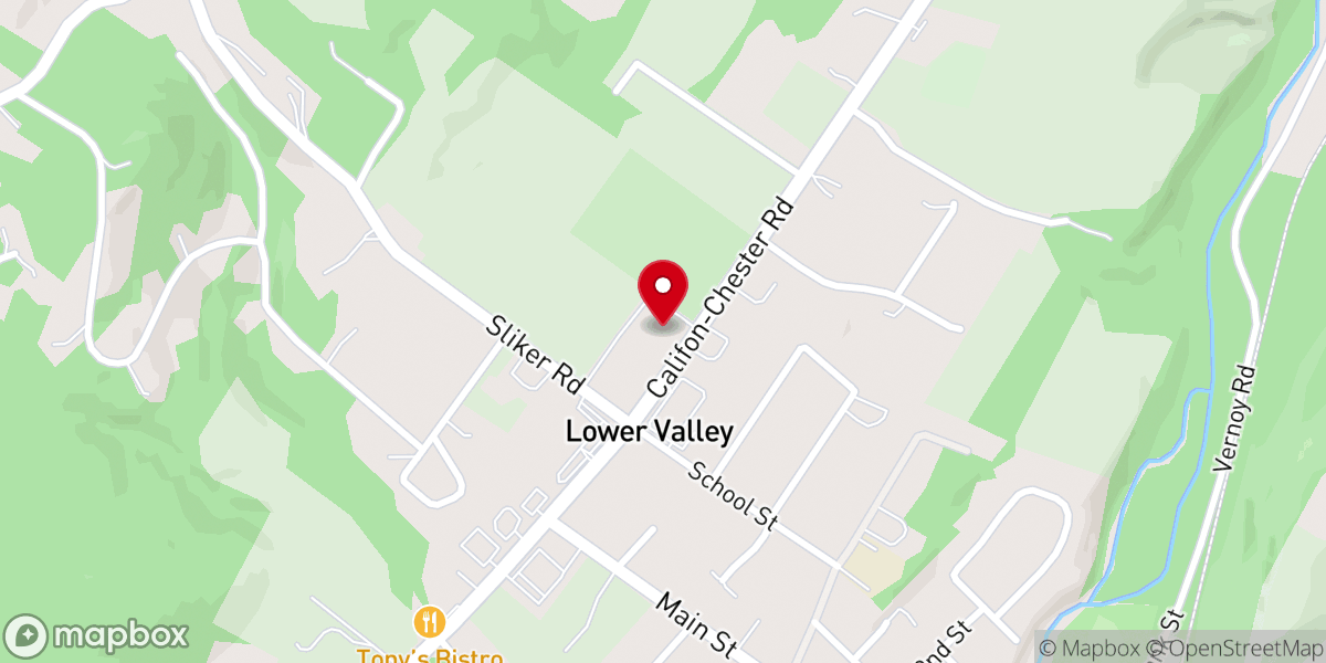 Map showing location of Lower Valley Presbyterian Church