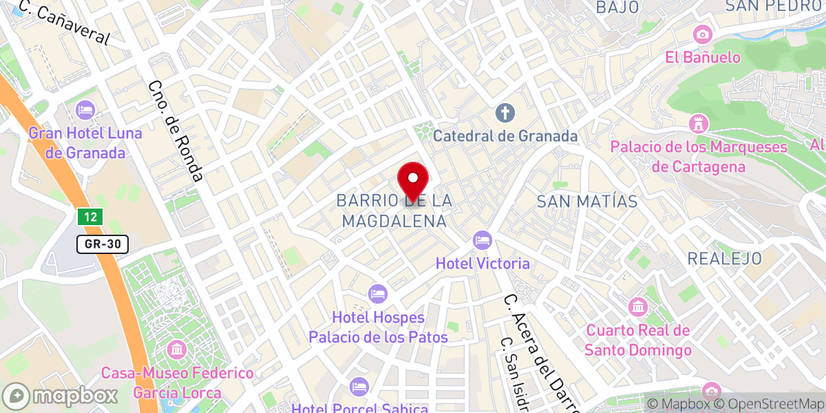 Map showing location of Parroquia de Santa María Magdalena
