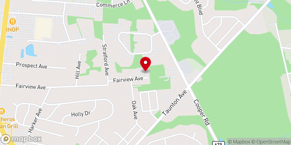 Map showing location of St John's United Methodist Church