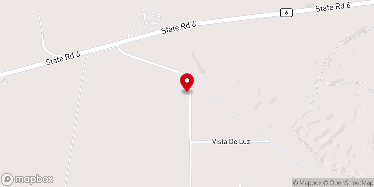Map showing location of Valencia County Cowboy Church
