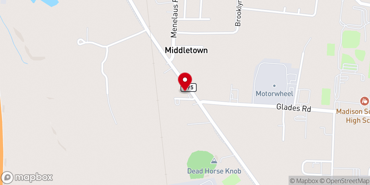 Map showing location of First Baptist Church of Berea