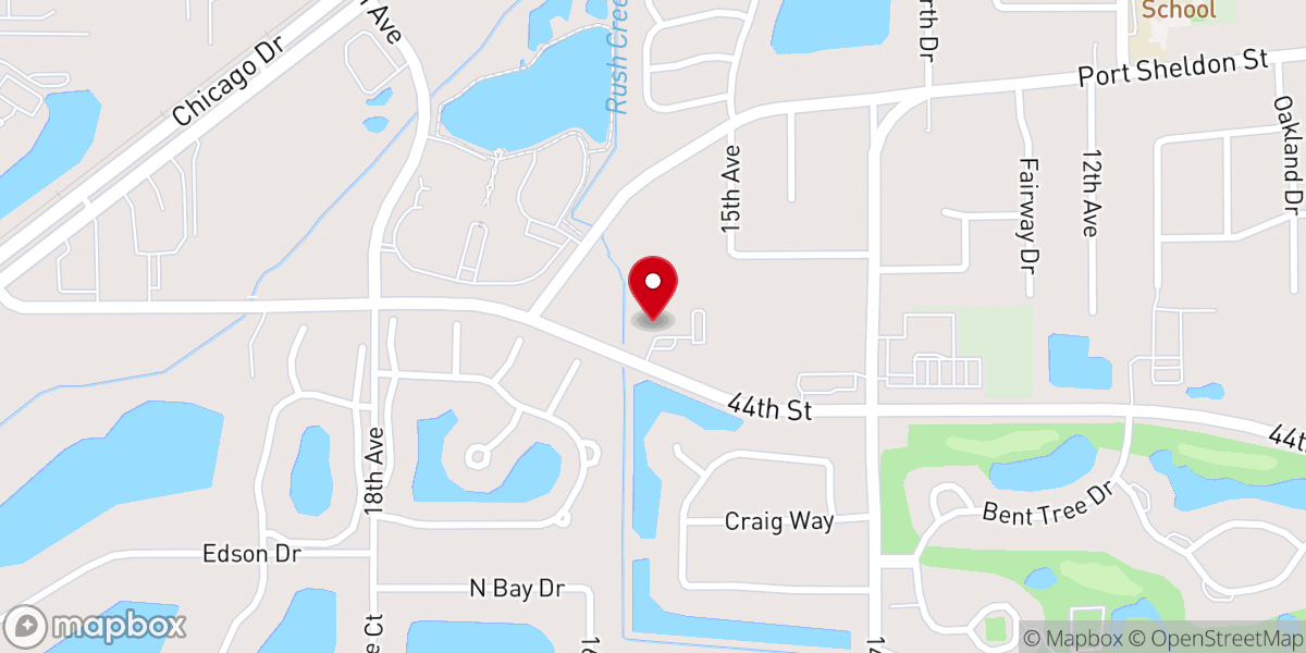 Map showing location of Providence Protestant Reformed Church