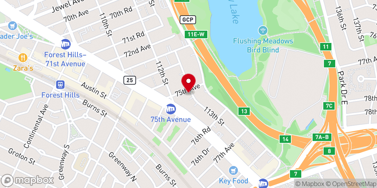 Map showing location of Congregation Ahavath Sholom