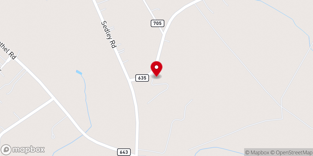 Map showing location of Oberry Church