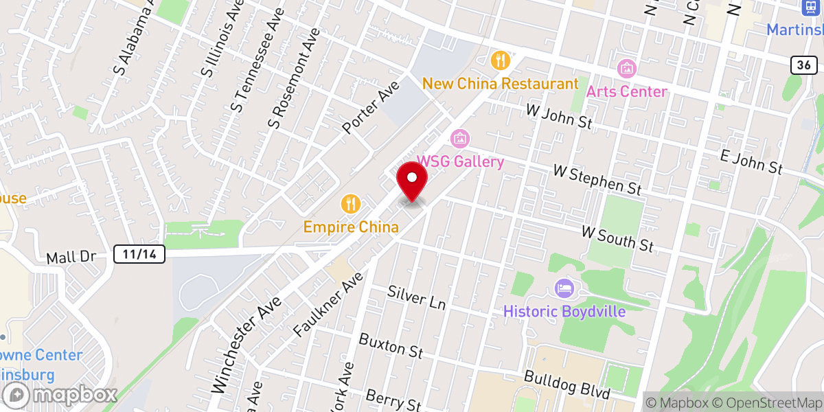 Map showing location of Calvary Bible Church