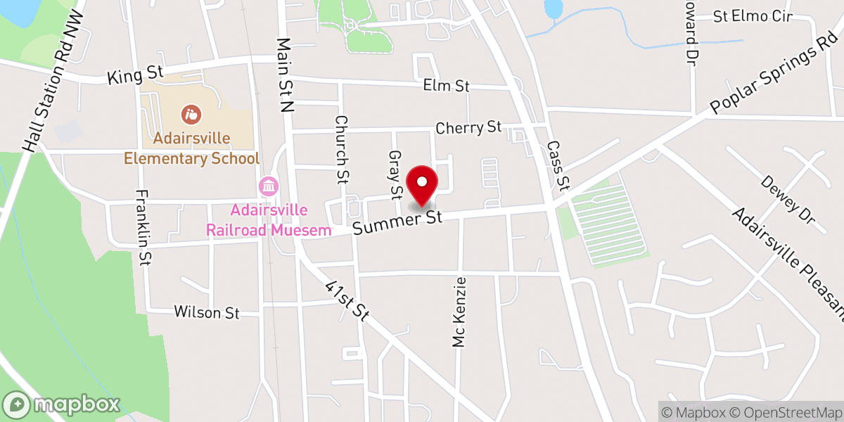Map showing location of Gray's Chapel AME Church