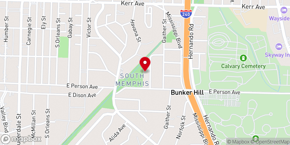 Map showing location of Greater New Salem Missionary Baptist Church