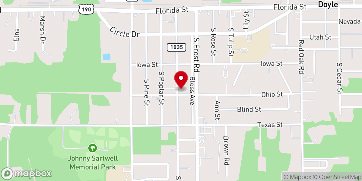 Map showing location of Livingston United Methodist Church