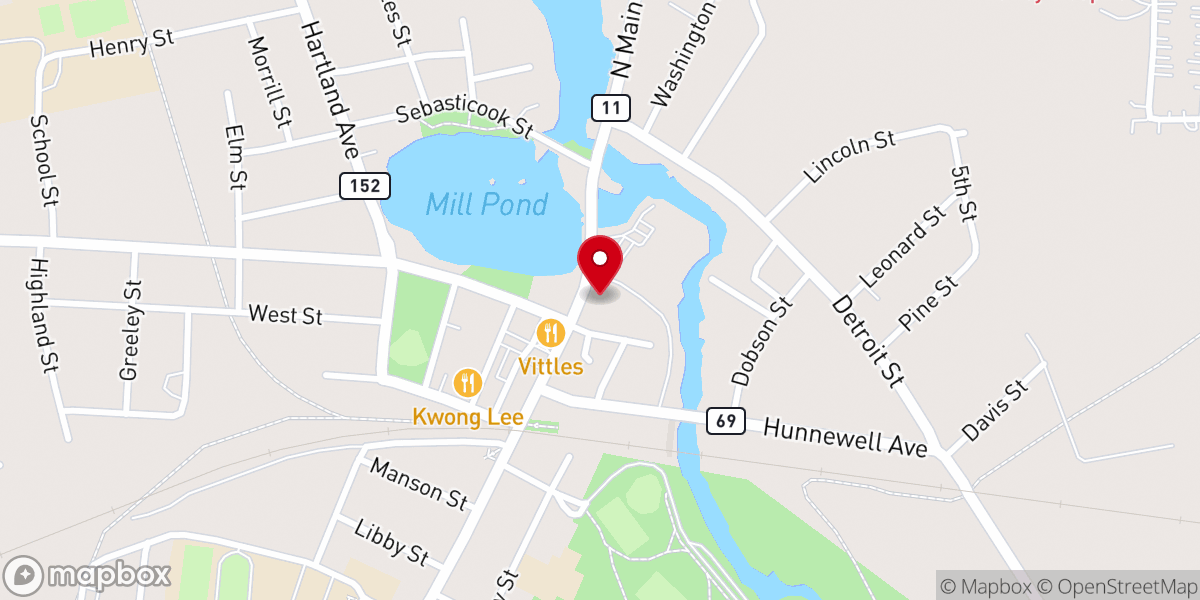 Map showing location of Unitarian Universalist Meeting House of Pittsfield