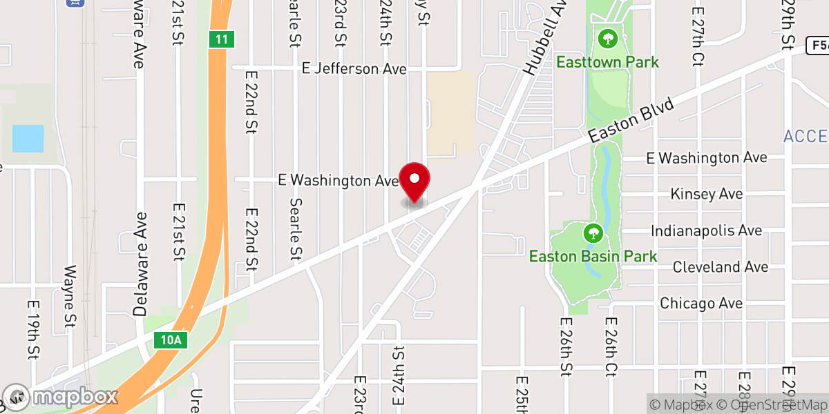 Map showing location of Grace Place United Methodist Church