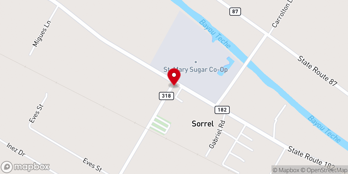 Map showing location of Rockzion Baptist Church
