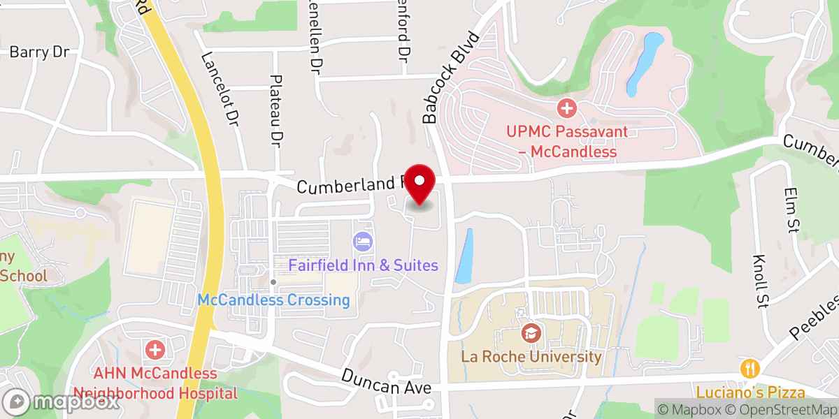 Map showing location of Holy Trinity Greek Orthodox Church
