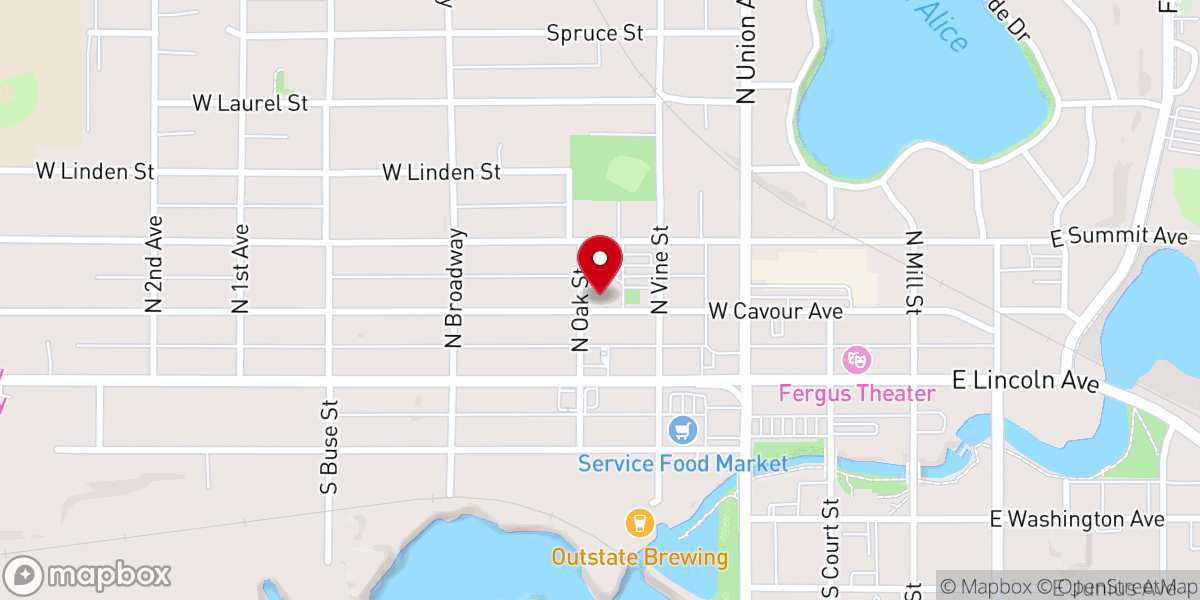 Map showing location of Our Lady of Victory School