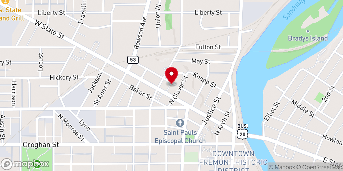 Map showing location of Greater St James Holiness Church of God in Christ