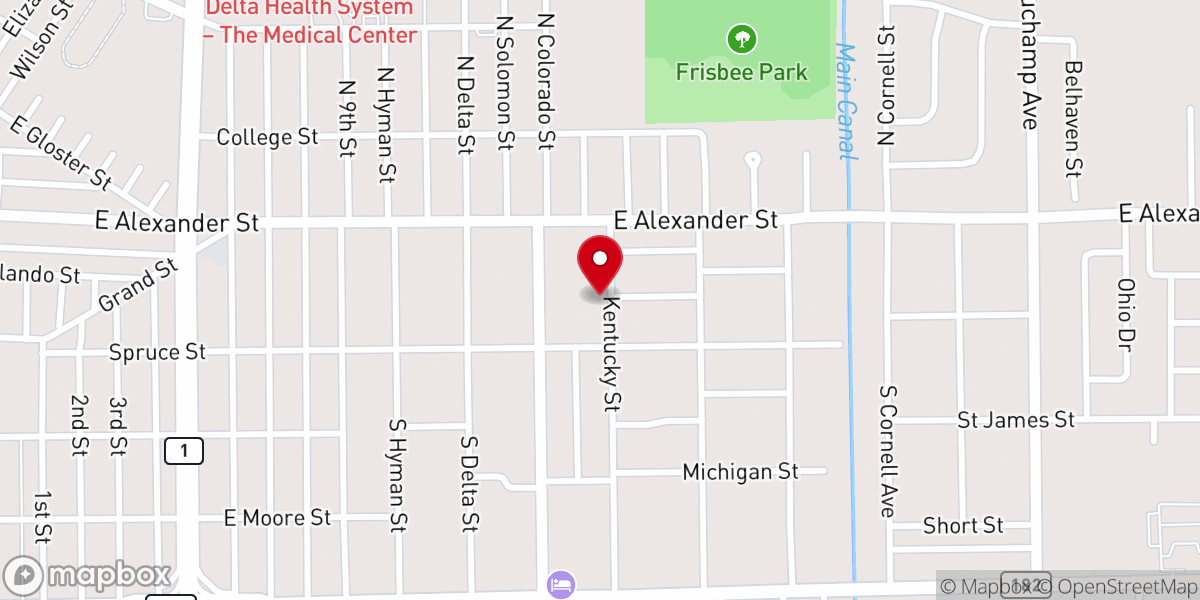 Map showing location of Pilgrim Home Missionary Baptist