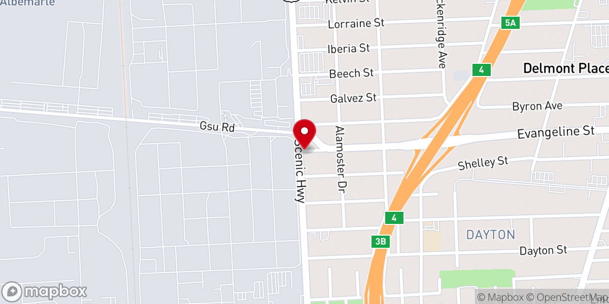 Map showing location of Jesus Name Apostolic Temple