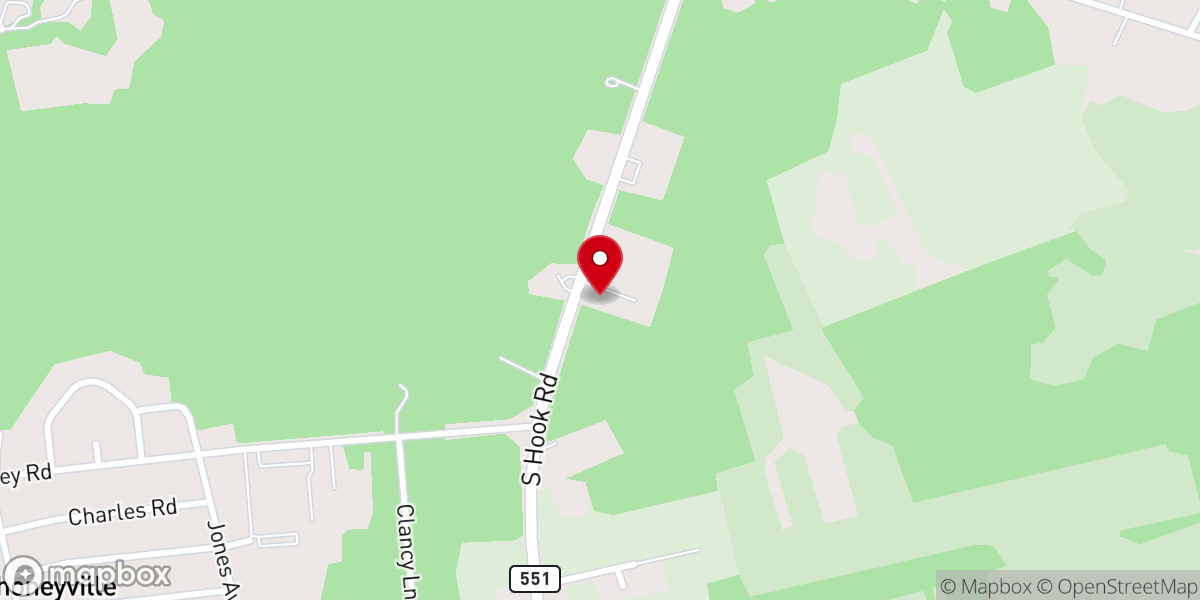 Map showing location of New Life Worship Center