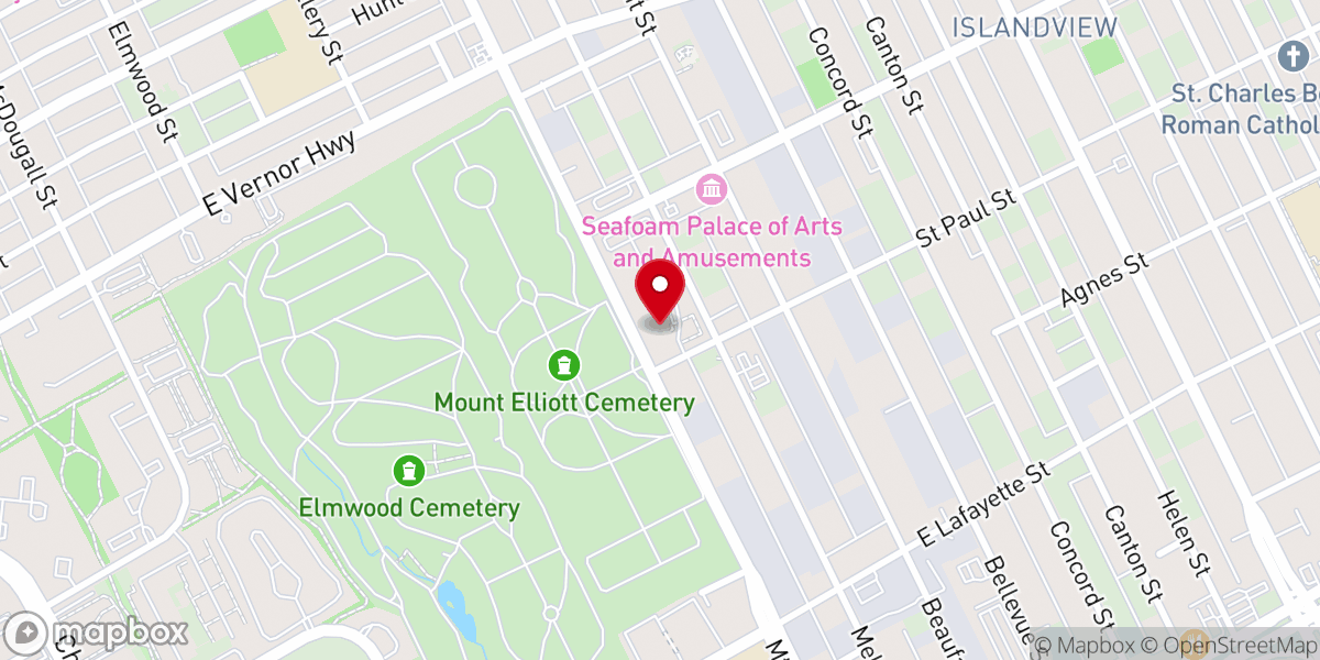 Map showing location of St. Bonaventure Capuchin Monastery