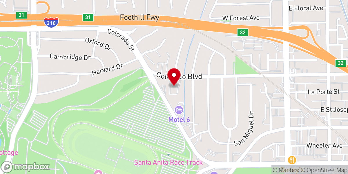 Map showing location of Arcadia Congregational United Church of Christ
