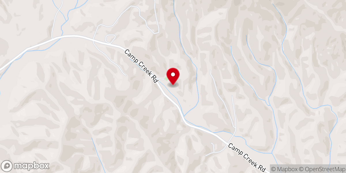 Map showing location of Fork Creek Baptist Church