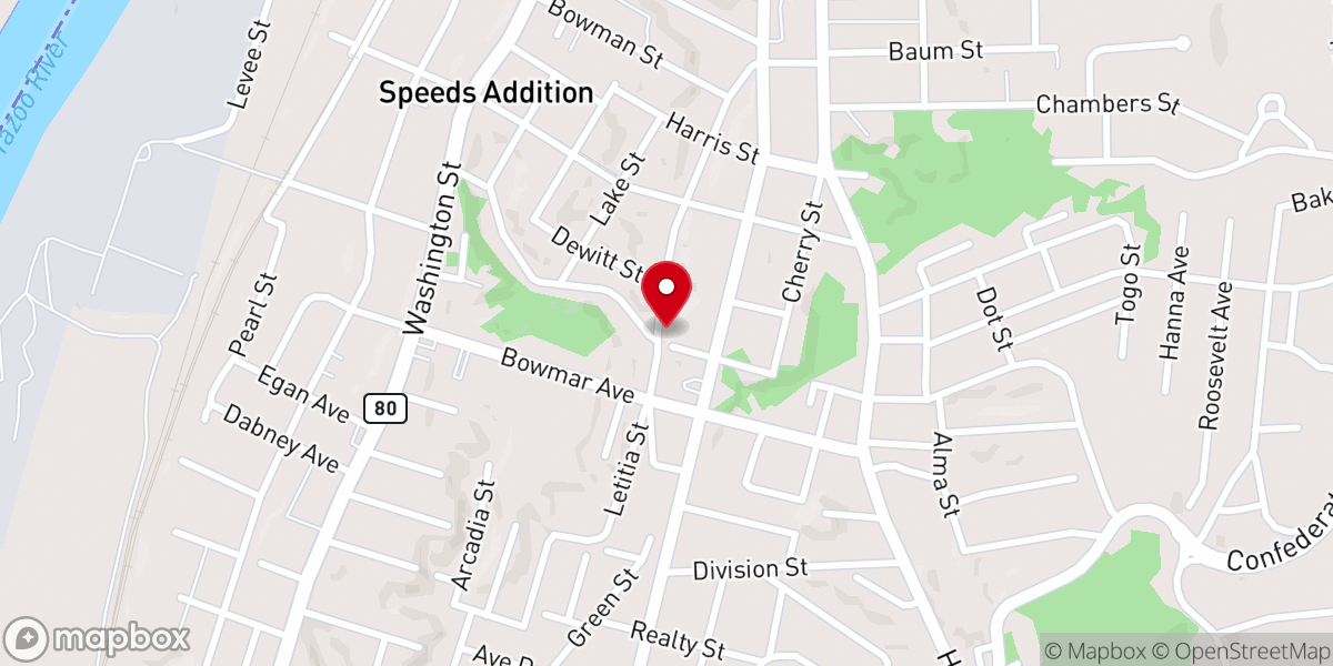 Map showing location of Bingham Memorial Missionary Baptist Church