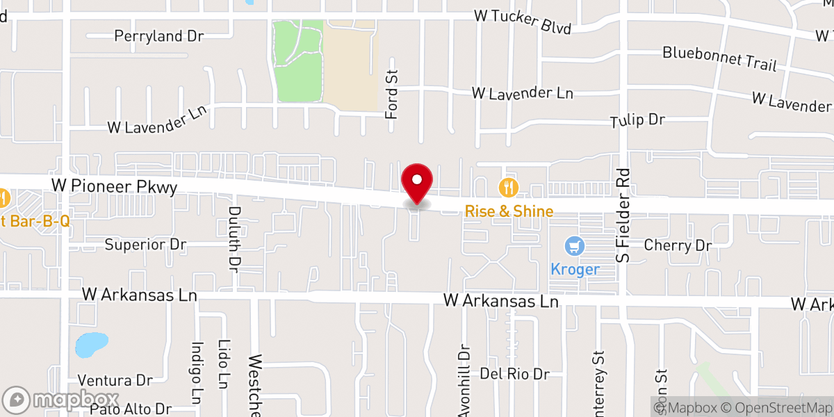 Map showing location of DFW Community Church