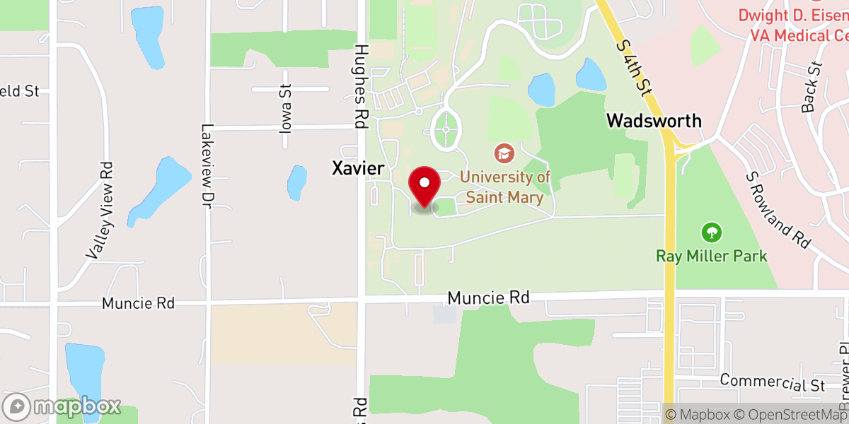 Map showing location of Sisters of Charity