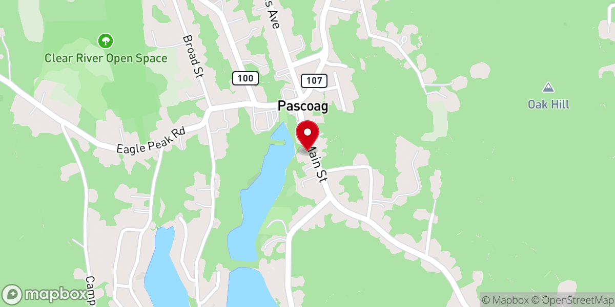 Map showing location of New Hope Baptist Church