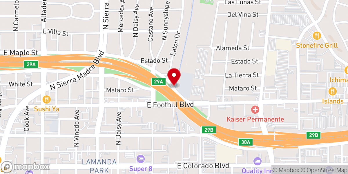Map showing location of Spiritual Center for Lifes Journey