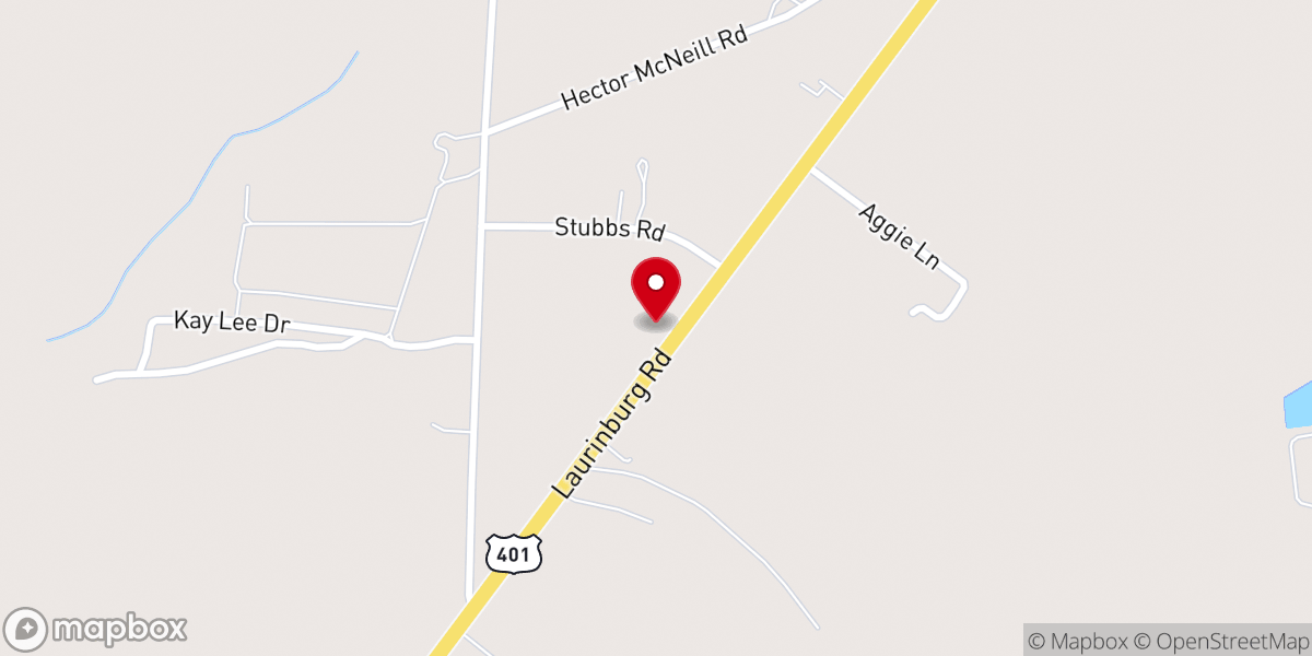 Map showing location of Shady Grove Missionary Baptist Church