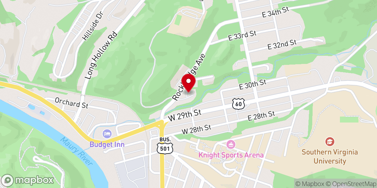 Map showing location of The Buena Vista Colored School