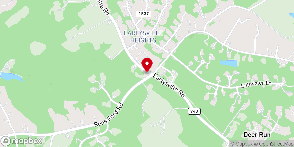 Map showing location of Earlysville Exchange