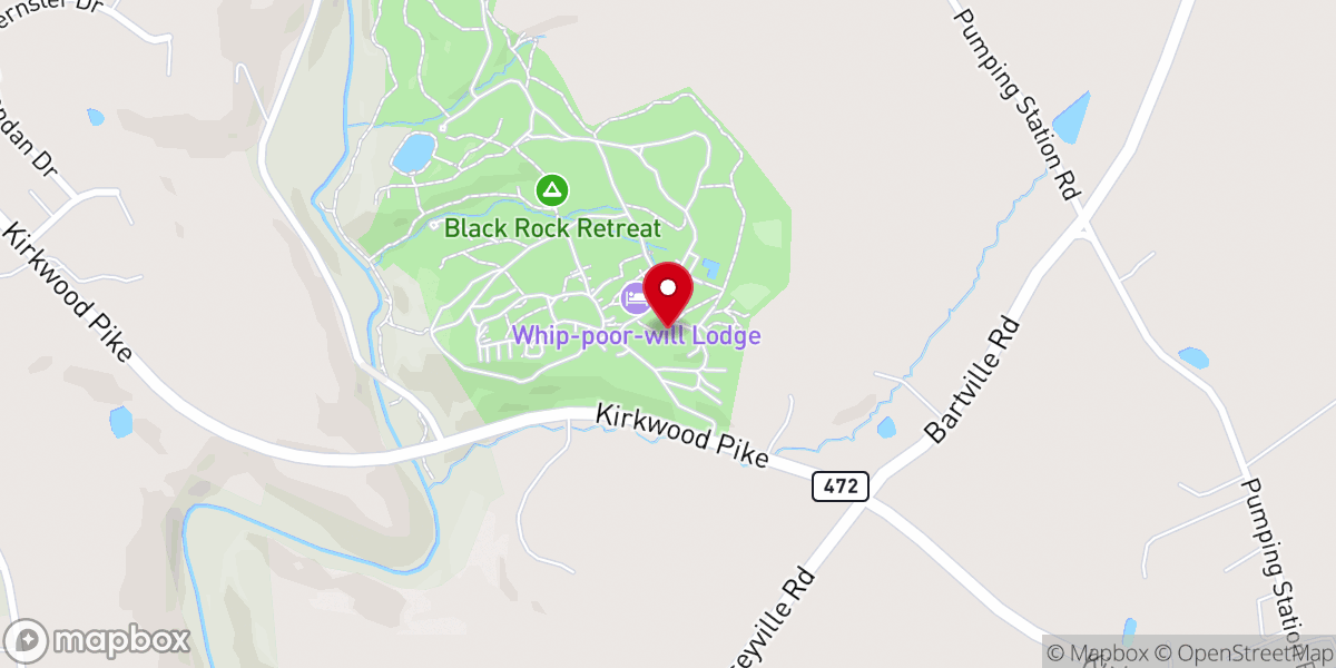Map showing location of Black Rock Retreat