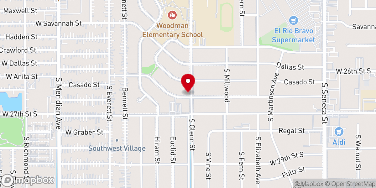 Map showing location of South Glenn Church of God