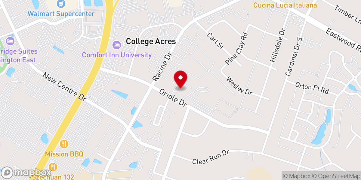 Map showing location of Church of the Servant