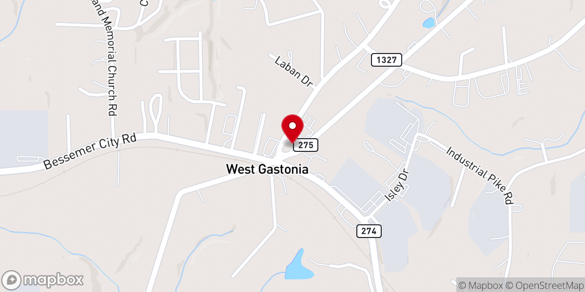 Map showing location of Bright Light Church