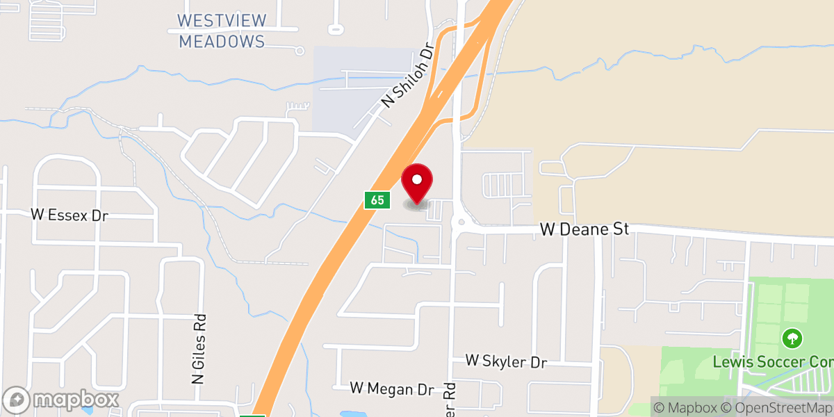 Map showing location of Dwelling Place Church